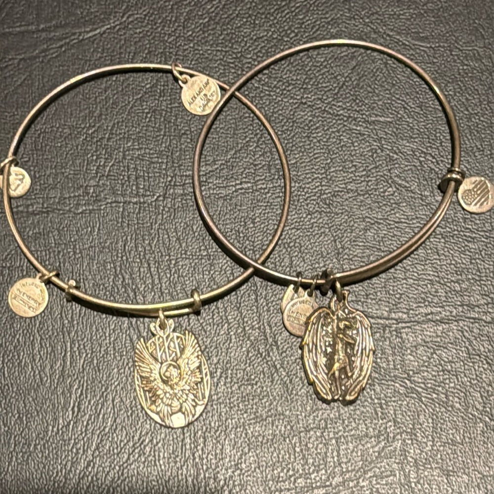 Alex and Ani guardian Angel bracelet set
